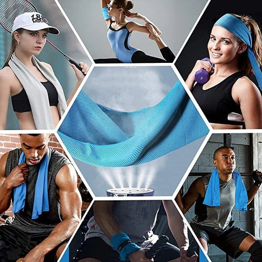 Mountaineering cooling towel in various colors, perfect for outdoor activities