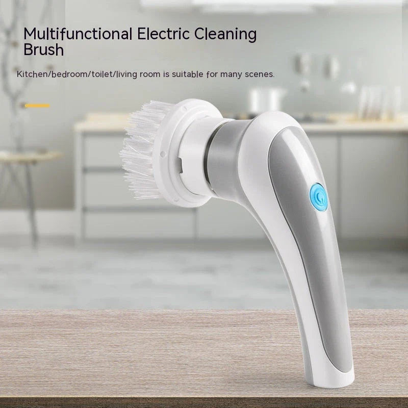 Cordless Electric Spin Cleaning Brush with 4 Interchangeable Brush Heads for Powerful Scrubbing of Tiles, Countertops, and More