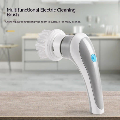 Cordless Electric Spin Cleaning Brush with 4 Interchangeable Brush Heads for Powerful Scrubbing of Tiles, Countertops, and More