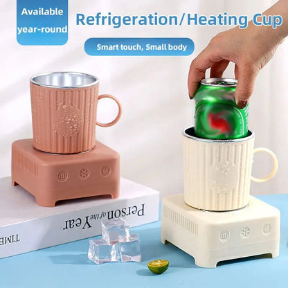 Rapid cooling and heating portable coffee and beverage cup with car adapter in various colors and styles