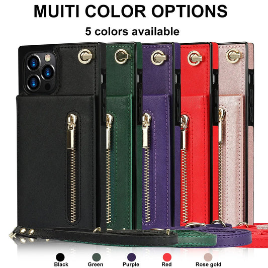 TPU and leather mobile phone case in five colour options for iPhone 13 and Samsung Galaxy S21 smartphones