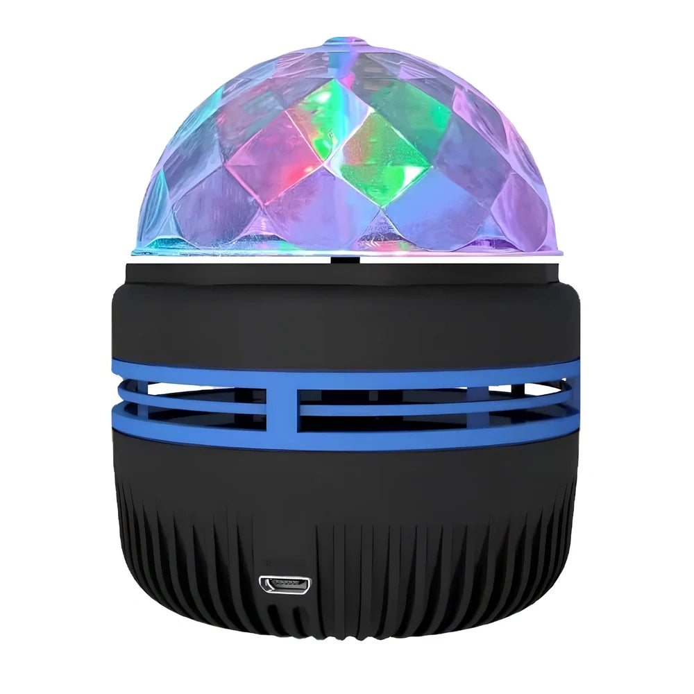 Mini crystal magic ball projection light showing starry sky and aurora water patterns on wall