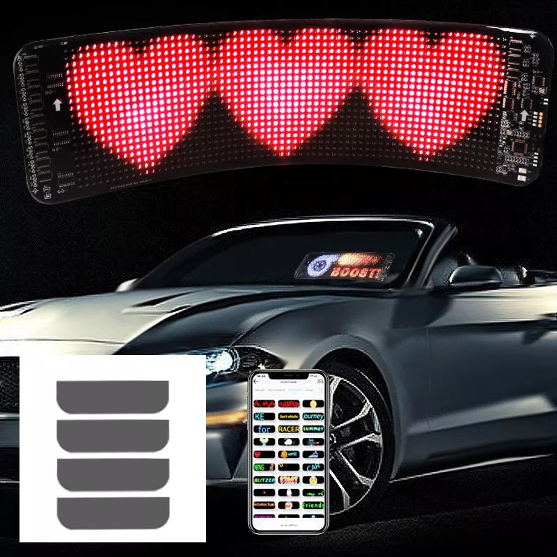 Programmable Car LED Sign with customizable full-color display and smart APP control