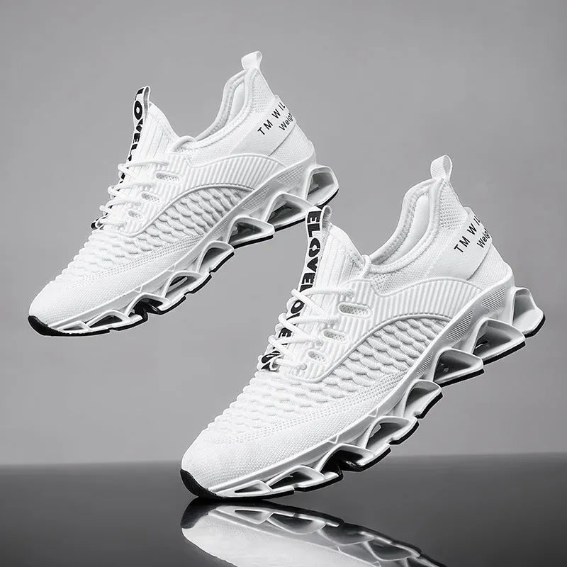 Blade Sports Mesh Casual Running Shoes in solid colour with rubber sole