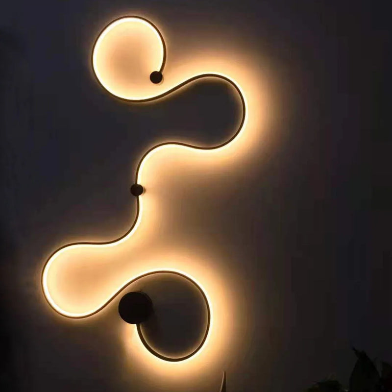 LED wall lamp for bedside, corridor, and aisle lighting in black or white with dimmable three-colour light options including warm, neutral, and white light for modern simple home decor