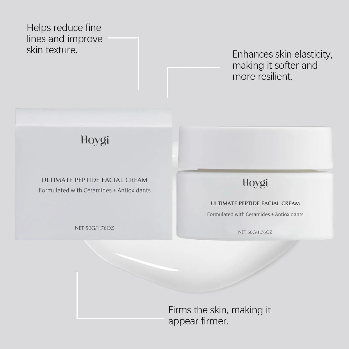 50G jar of Deep Nourishing Moisturising Facial Cream with Ceramide NP and peptides.
