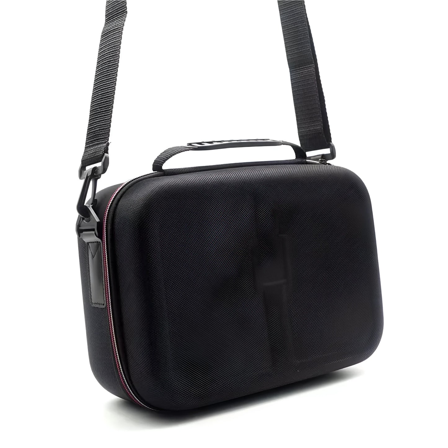 Black EVA hard shell storage case for game console accessories in two size options.