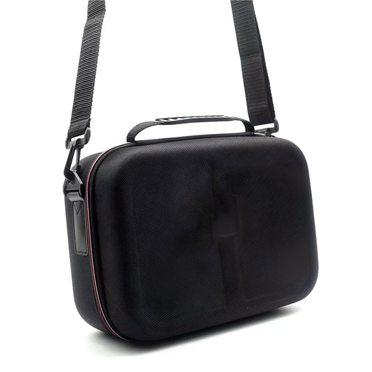 Black EVA hard shell storage case for game console accessories in two size options.