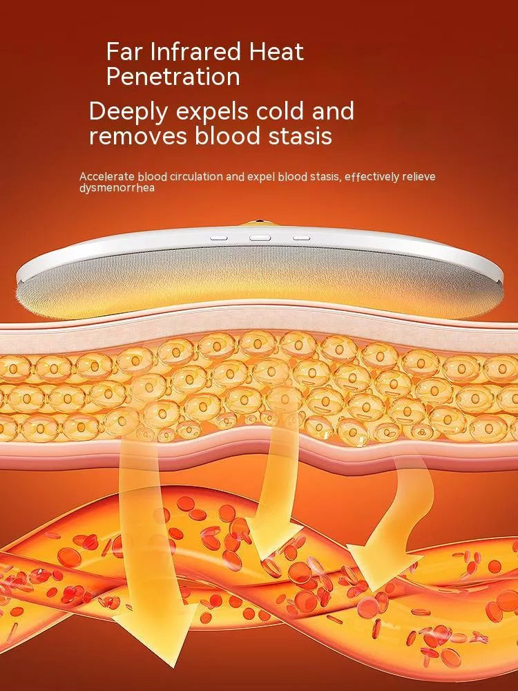 Adjustable stomach heating pad for menstrual pain relief in cute animal designs