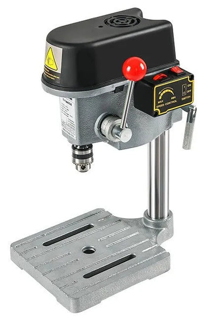 Mini bench drill milling machine with steel construction and chuck for drilling bits