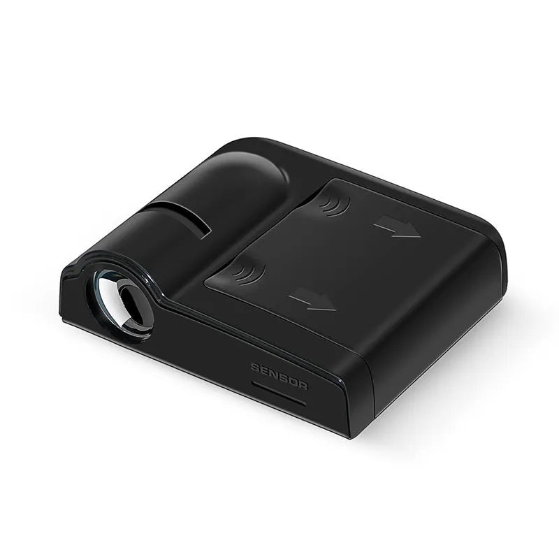 Car decorative projection radium lamp in black or beige with 6.5cm x 6.3cm ABS plastic construction