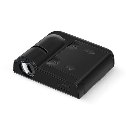 Car decorative projection radium lamp in black or beige with 6.5cm x 6.3cm ABS plastic construction