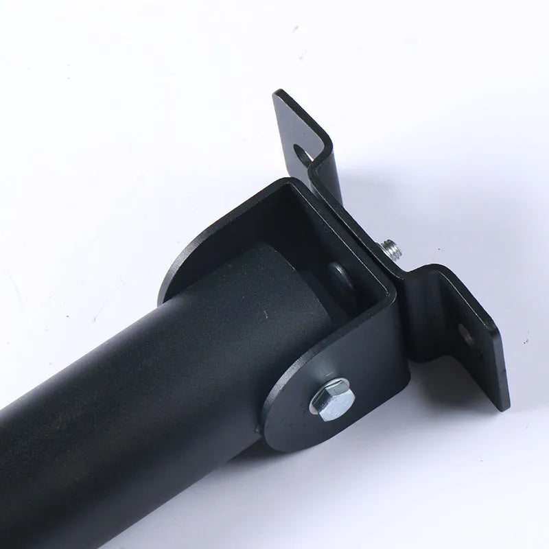 Wall barbell gun barrel rack with 25 steel pipe tubes for storing barbell rods, showing inner diameter options