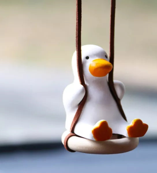 Car Swing Duck Pendant Ornament Doll - colorful cartoon duck decoration