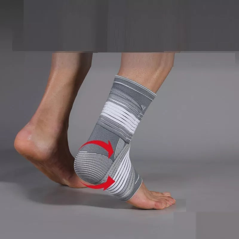 Ankle support gear for sports protection in black and gray