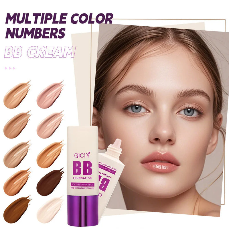 Feeding bottle liquid foundation concealer BB cream with brightening repair effect available in 10 different colour shades from 1# to 10# for customisable complexion matching