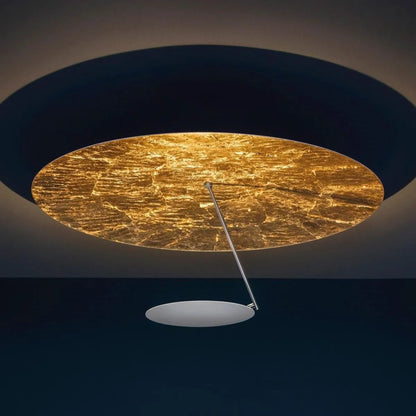 50cm iron ceiling lamp with LED warm light in white or white gold finish for room illumination