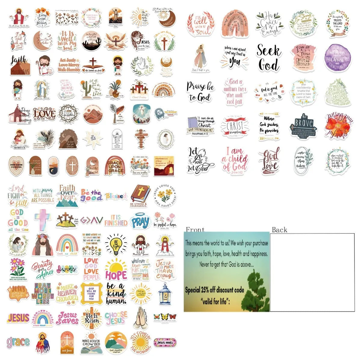 Set of 50 graffiti stickers with random patterns for laptop and notebook decoration