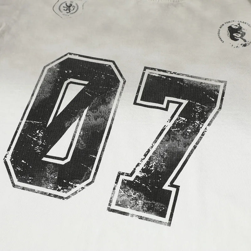 Men's short-sleeved printed t-shirt in pure cotton fabric, available in sizes S, M, L, and XL with colour choices of black and white, featuring a crew neck design for casual and everyday wear.