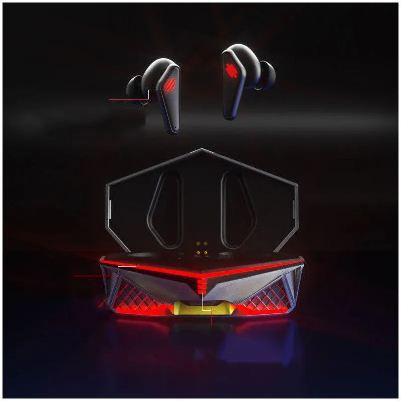 Bluetooth Headset Earbuds Wireless Gaming Headphones with 15 Metre Range NFC Voice Control K98 Black Colour Twin Earpieces Stereo Sound for E-sports and Mobile Games Foreign Trade TWS50 Model