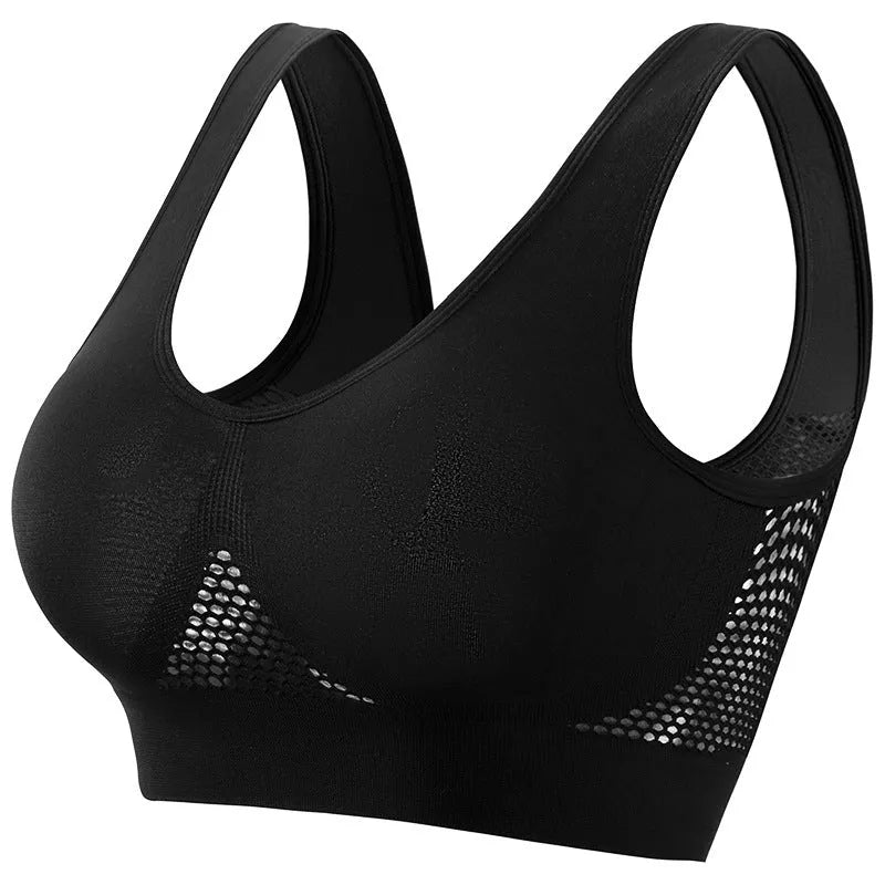 Plus Size Women's Push-up Sports Bra for Workout, Running, and Yoga