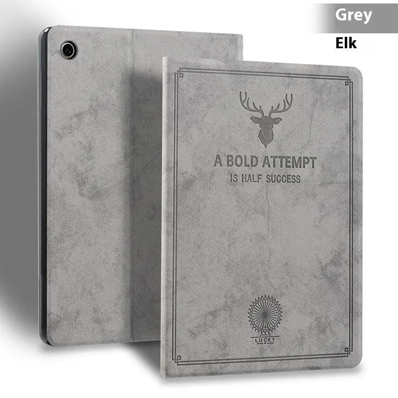 iPad protective case with soft TPU leather shell in clamshell design showing front and back coverage