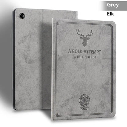 iPad protective case with soft TPU leather shell in clamshell design showing front and back coverage