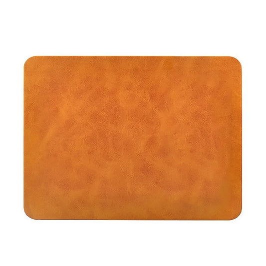 Brown leather/PU wireless charging mouse pad with 5V/1000mA output for Qi devices