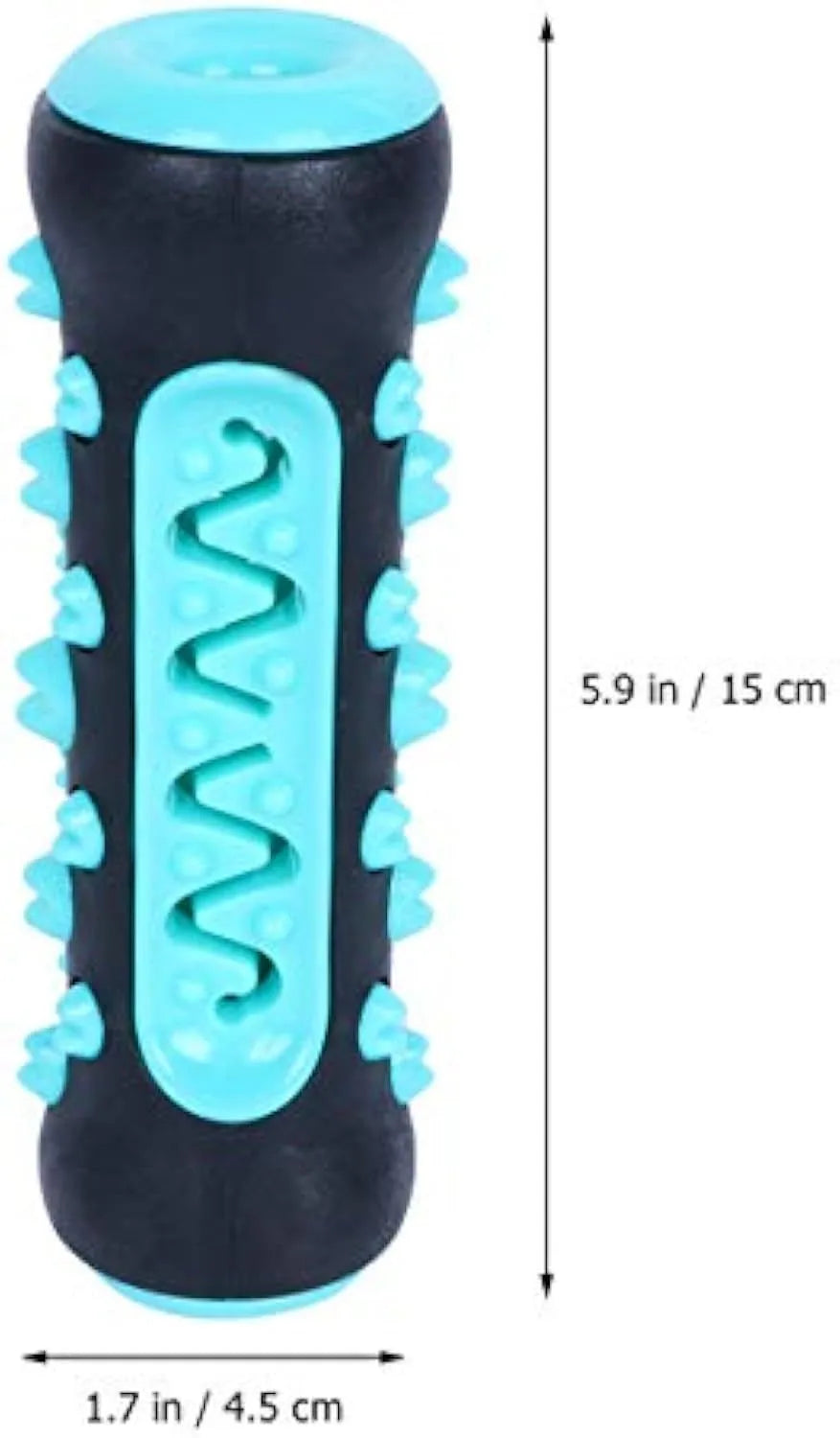 15cm natural rubber dog dental chew toy in four colours for plaque removal