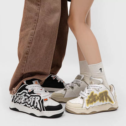 Minimalist skate shoes in white and black, black and red, and sky colors with breathable mesh lining