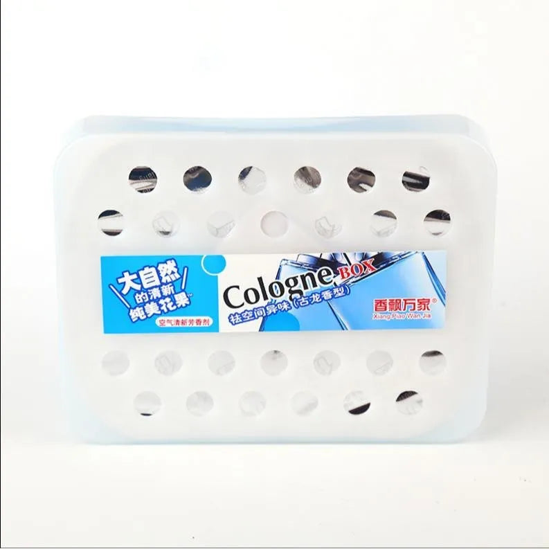 230g solid balm car air freshener in a plastic tub with citrus lemon peach mint fragrance options
