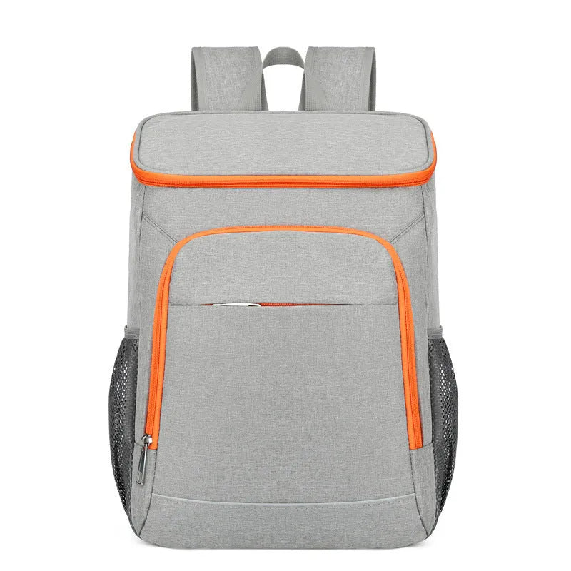 Outdoor thermal insulation backpack in oxford cloth with curved shoulder straps