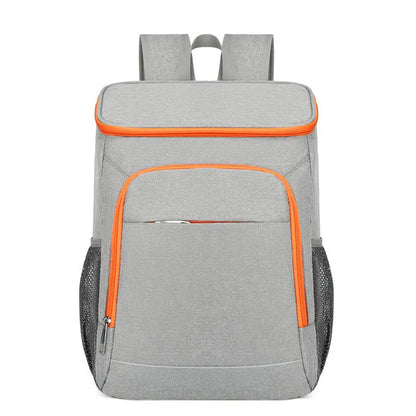 Outdoor thermal insulation backpack in oxford cloth with curved shoulder straps
