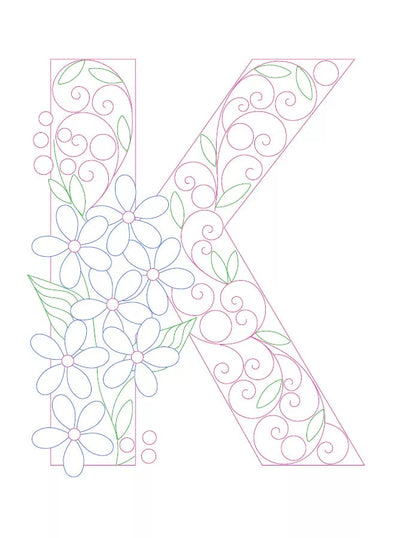 Paper Filigree Painting Kit - Letters for detailed art projects, includes A-Z templates