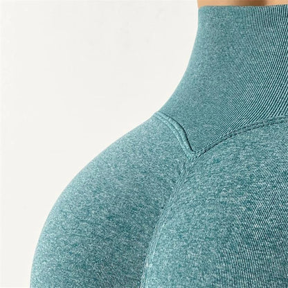 High-waisted fitness leggings with stripe design and tummy control