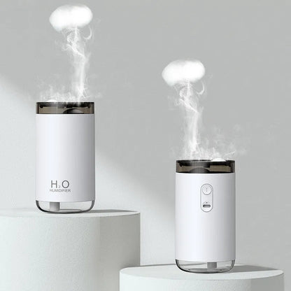 Jellyfish-shaped humidifier diffuser with smoke ring mist and warm night light