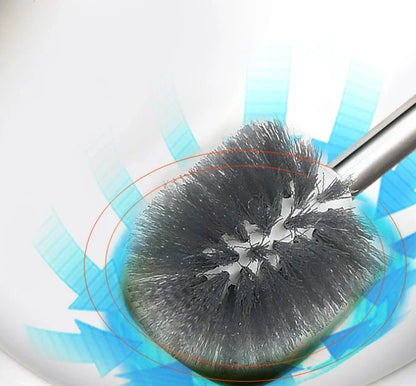 Premium silicone toilet brush with sturdy holder for easy, effective bathroom cleaning
