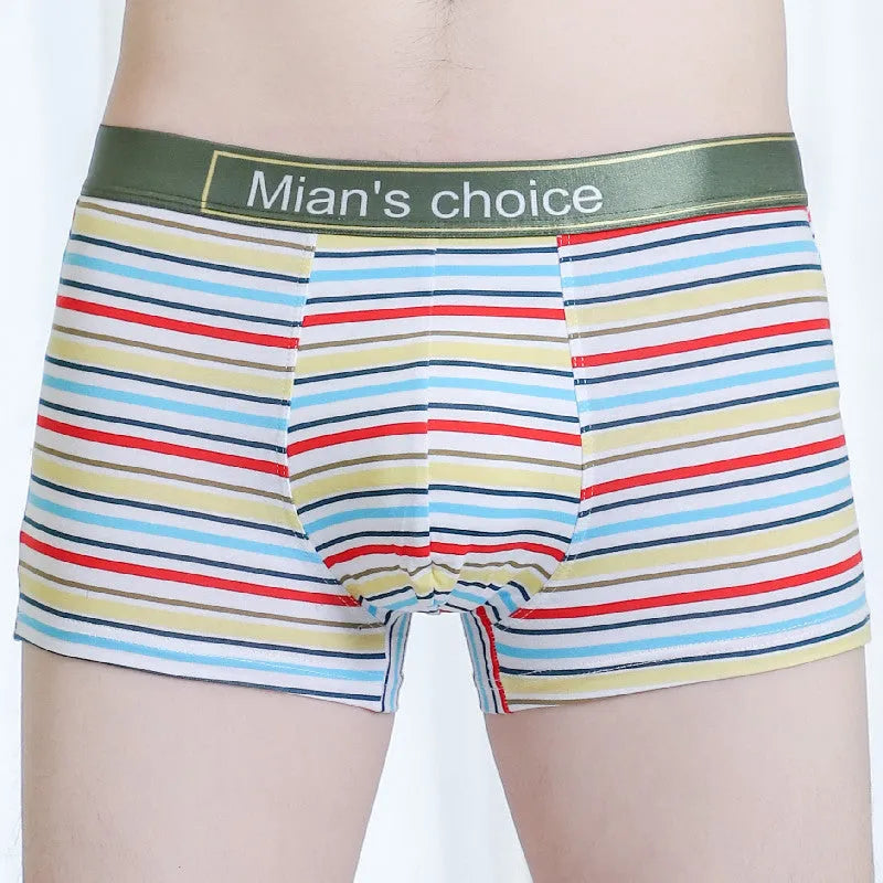 Men's cotton mid waist sweat absorbing underwear shorts in six colours, sizes L to 3XL
