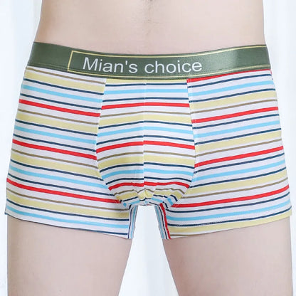 Men's cotton mid waist sweat absorbing underwear shorts in six colours, sizes L to 3XL
