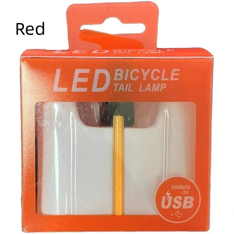Waterproof USB charging riding taillight for bicycle and motorcycle modification in five colour options
