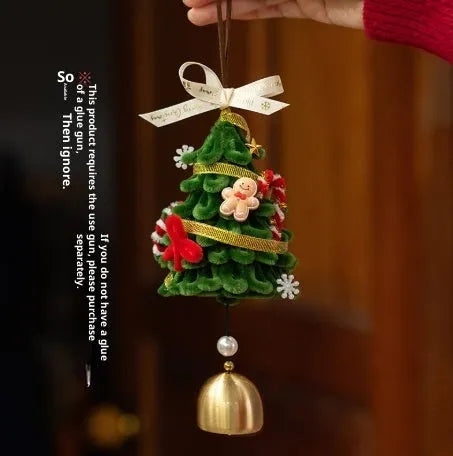 DIY felt Christmas tree braided stick material package for an 8cm flower wreath in Christmas wreath colours
