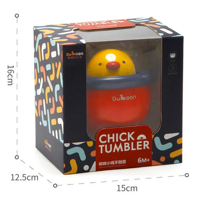 Tumbling Chicken Rattle with Soothing Bells - Vibrant Colors, Smooth Design, and Engaging Features for Infant Development