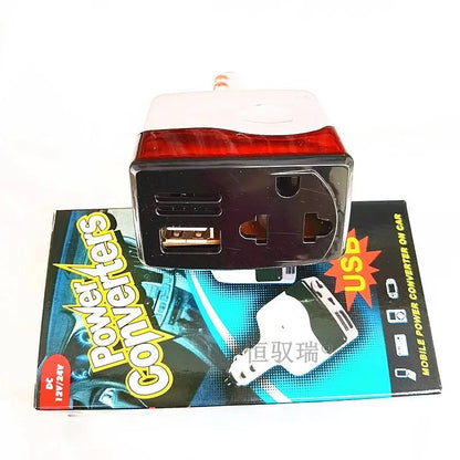 011C model car charger with cigarette lighter plug and USB port for wireless charging