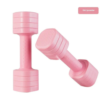 Detachable dumbbell set with adjustable weight options in various colours for women's fitness training