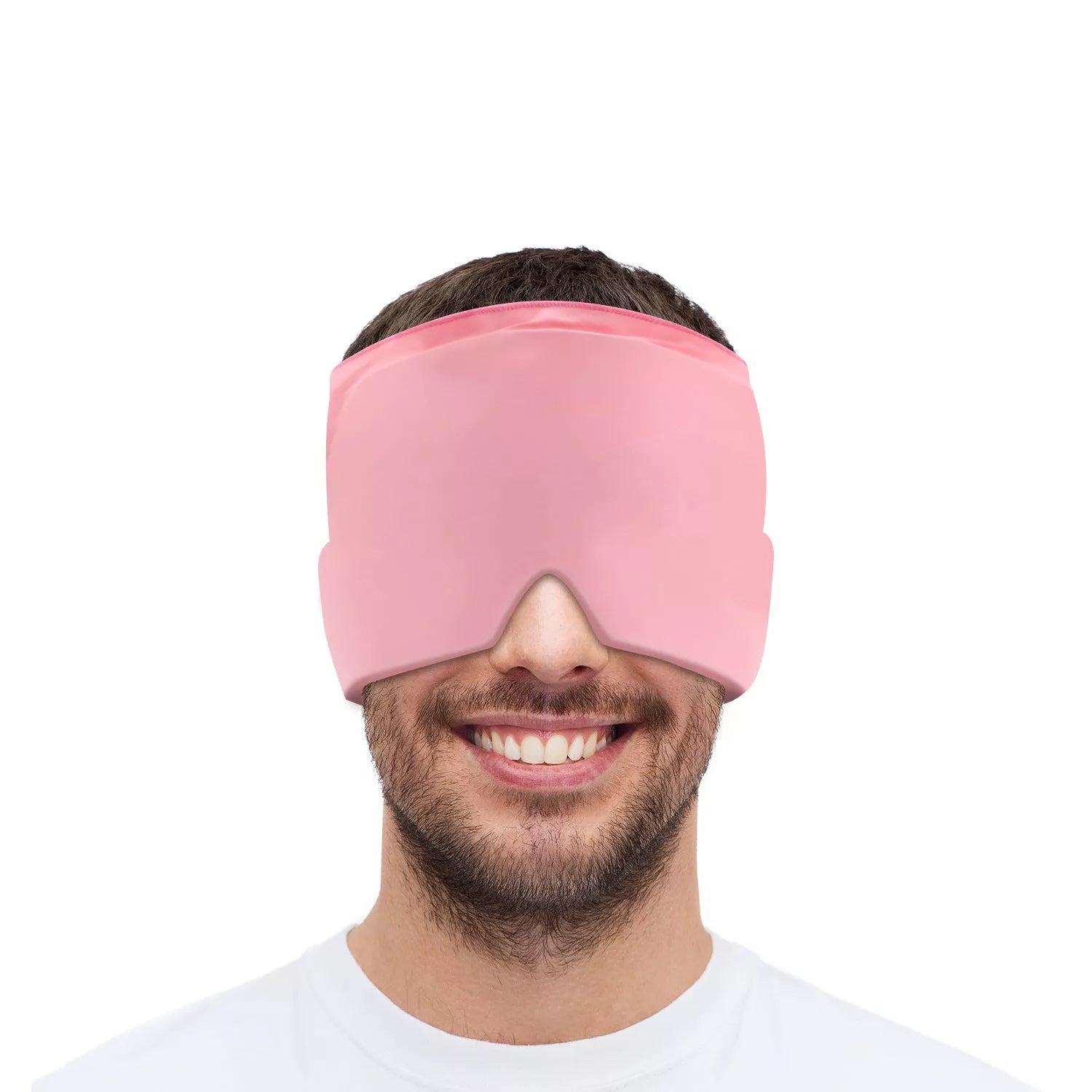 Gel Headband for headache relief in black, pink, sky blue, gray, and purple