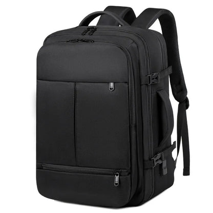 Large waterproof oxford cloth backpack for business travel with multiple pockets and 15.6 inch laptop compartment