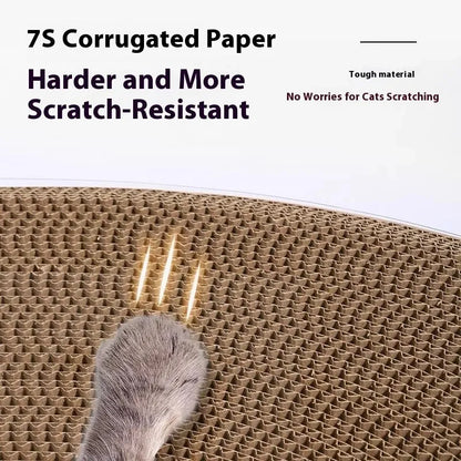 Transparent white diamond cat scratch board nest tunnel toy with PVC and corrugated board, dimensions 58x45x23cm
