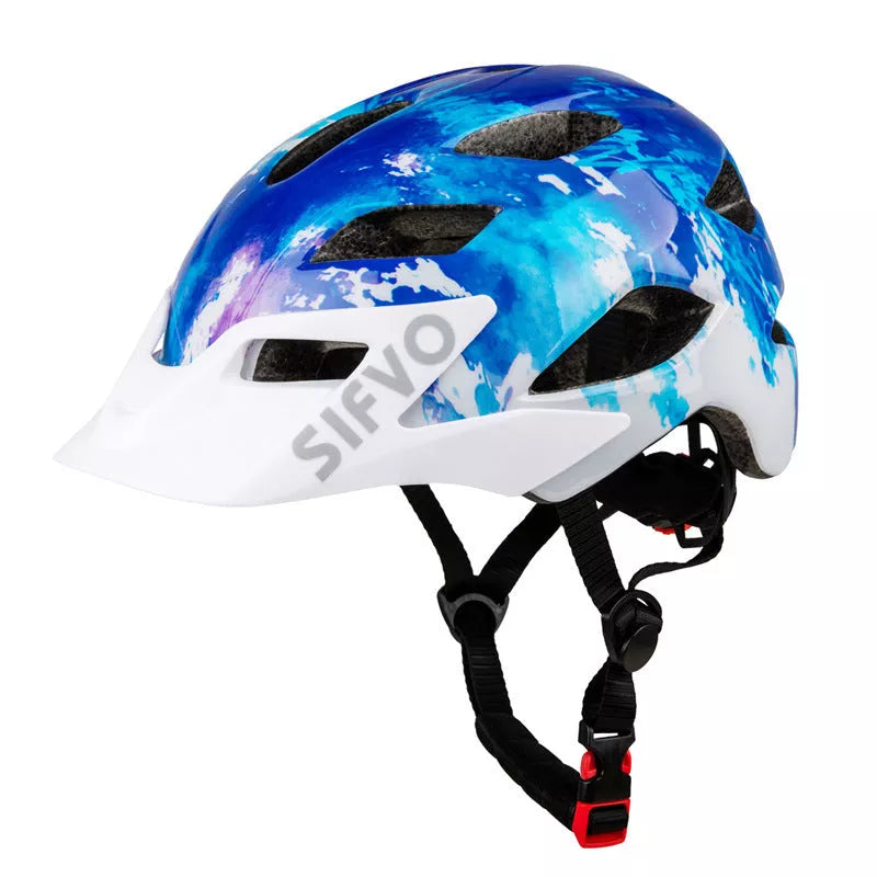 Children's bicycle and skateboard helmet in multiple colors, adjustable for a secure fit