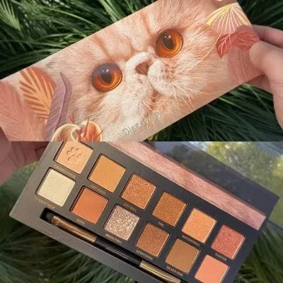 Explorer Twelve-colour Animal Eye Shadow Plate showing 12 pressed powder shades in a compact