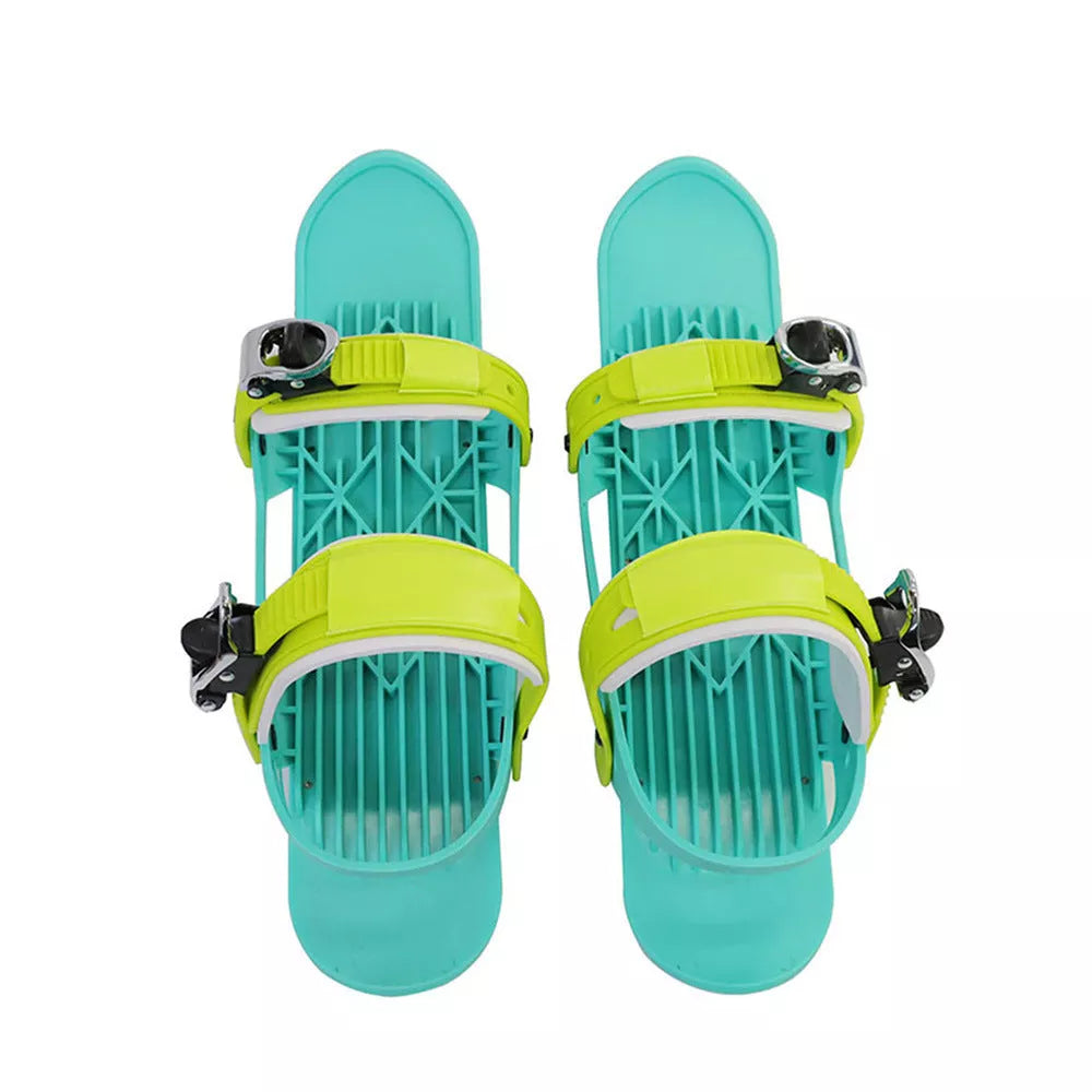 Mini Ski Boots in green black color, lightweight and durable for winter sports